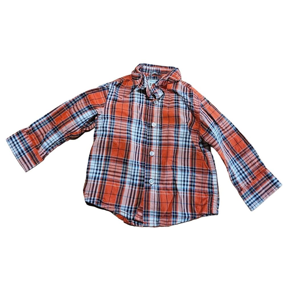1989 Place Rustic Orange Checkered Shirt - Infant Size 12-18 Months